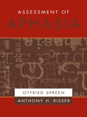 cover image of Assessment of Aphasia